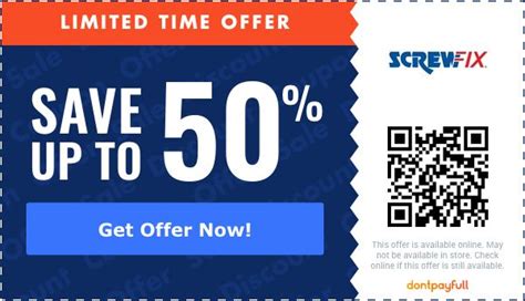 promotional code screwfix  more